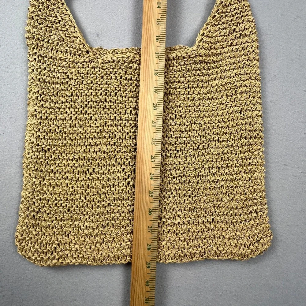 Beach‎ Tote Straw Knit Shoulder Bag Womens Tan Woven Boho Summer Vacation Travel